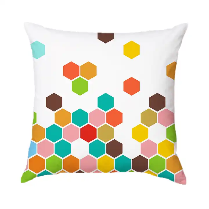 Custom Print Colorful Square Headrest Cushions for Comfortable Home and Hotel Use Pillows Throw Pillow