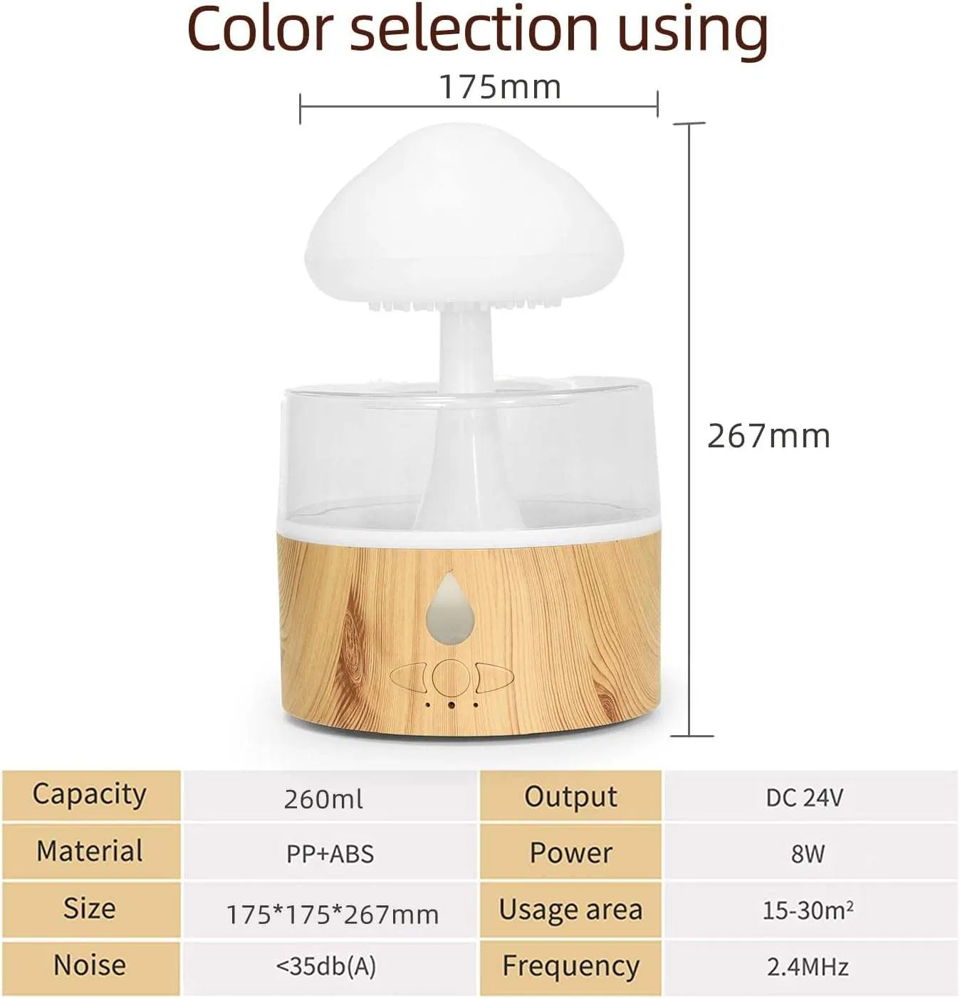 Rain Cloud Sound Humidifier for Sleep Desk Humidifier