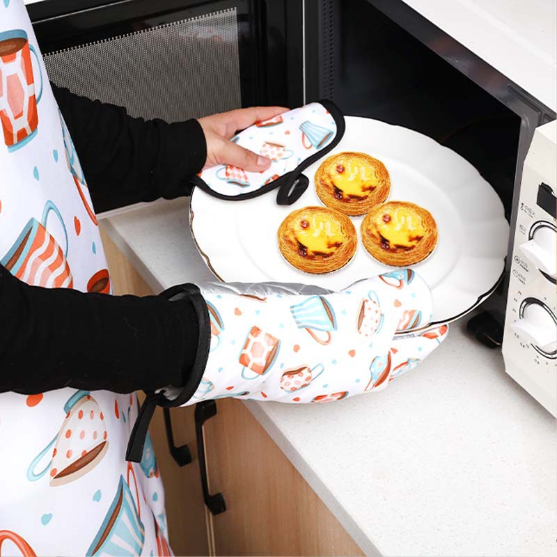 Heat-Insulating Gloves, High-Temperature Resistant and Anti-Scalding Gloves, Anti-Slip Oven and Microwave Oven Gloves