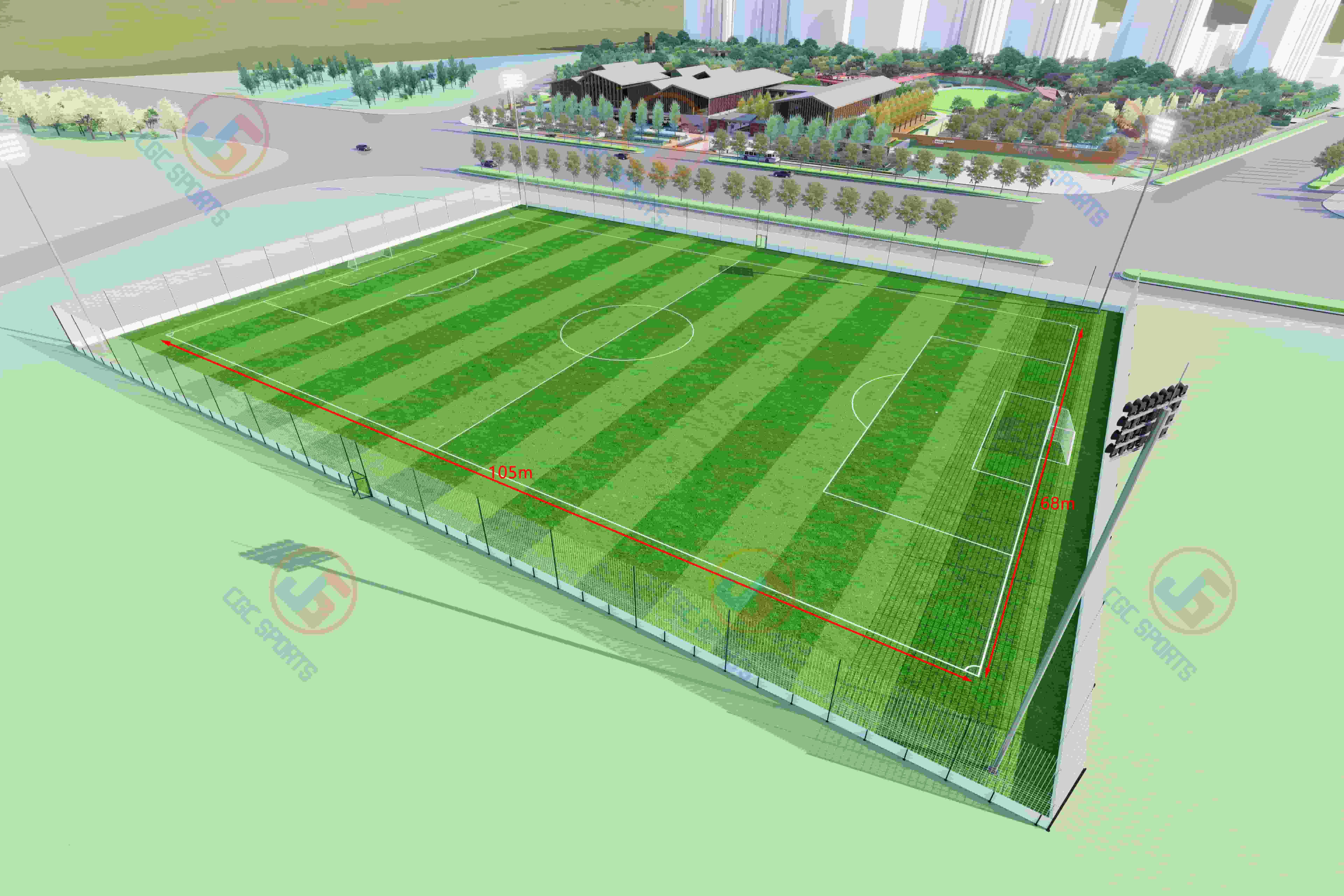 Durable Soccer Field Fence Mesh Knotless Sports Net for Outdoor