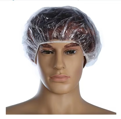 Cheap Water Proof Elastic Clear PE Shower Cap