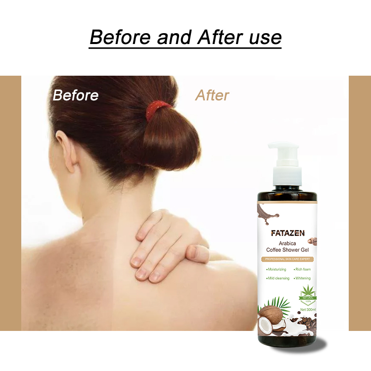 Natural Moisturizing Whitening Smooth Skin Exfoliating Pore Shrinking Coconut Bodywash Shower Gel