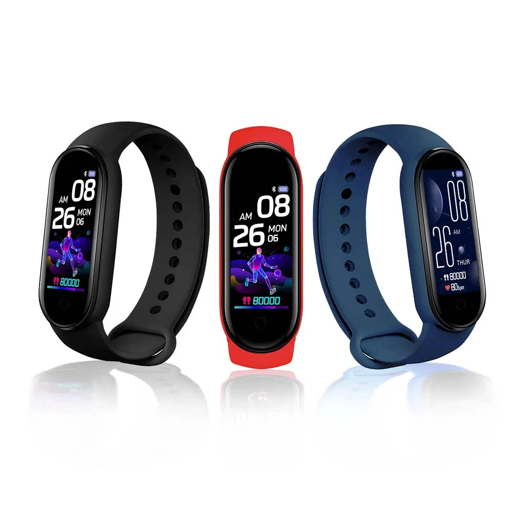 Фитнес-браслет M5 с пульсометром, водонепроницаемый
