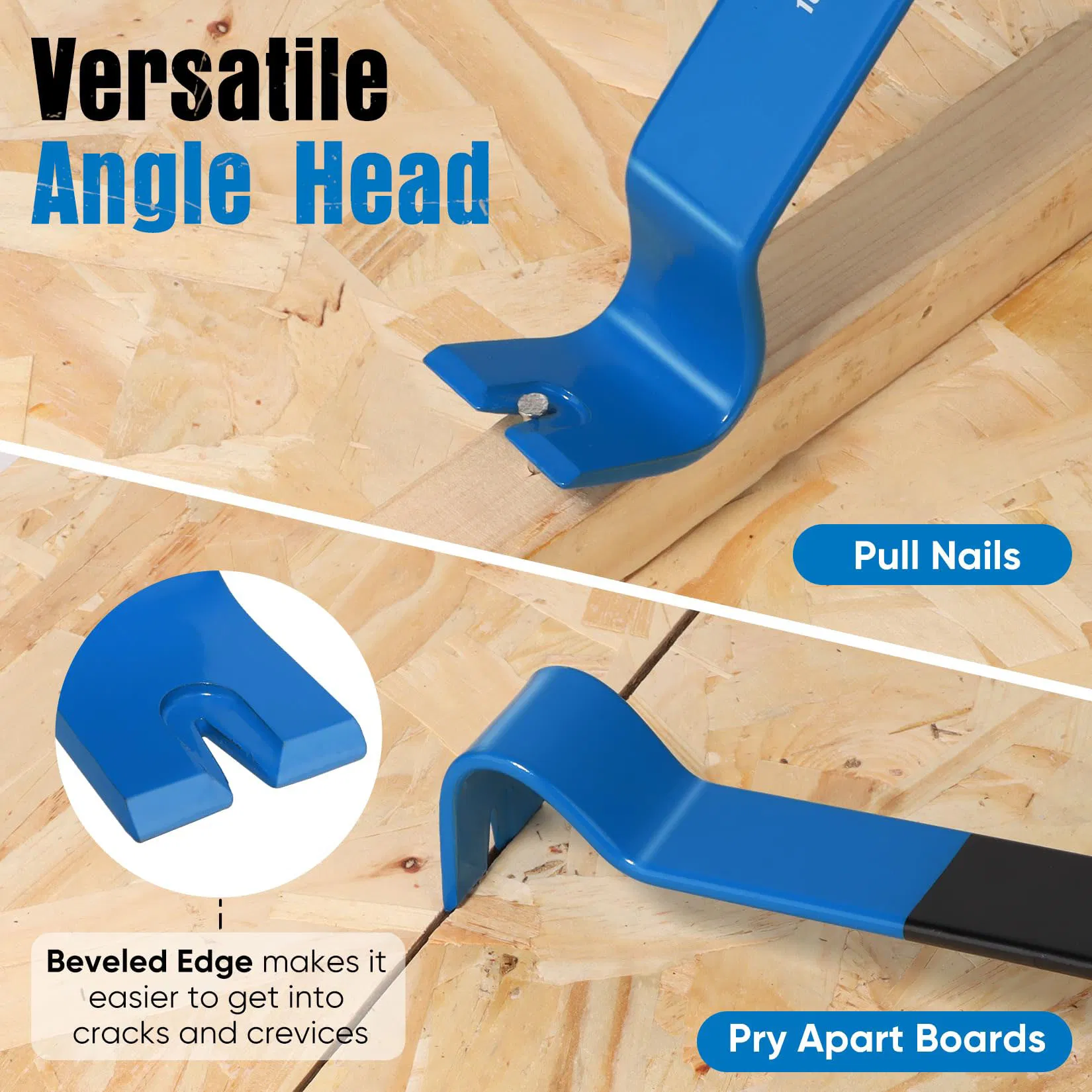 4-Piece High-Carbon Flat Pry Bar Set -Heavy Duty Mini Nail Puller Crowbar Utility Claw Bar Wonder Bar