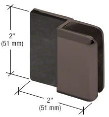 Chrome Square Style Frameless Shower Door Stop