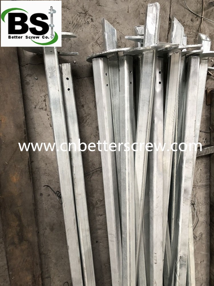 Helical Piling Square Bar Shaft Screw Pile Underpinning