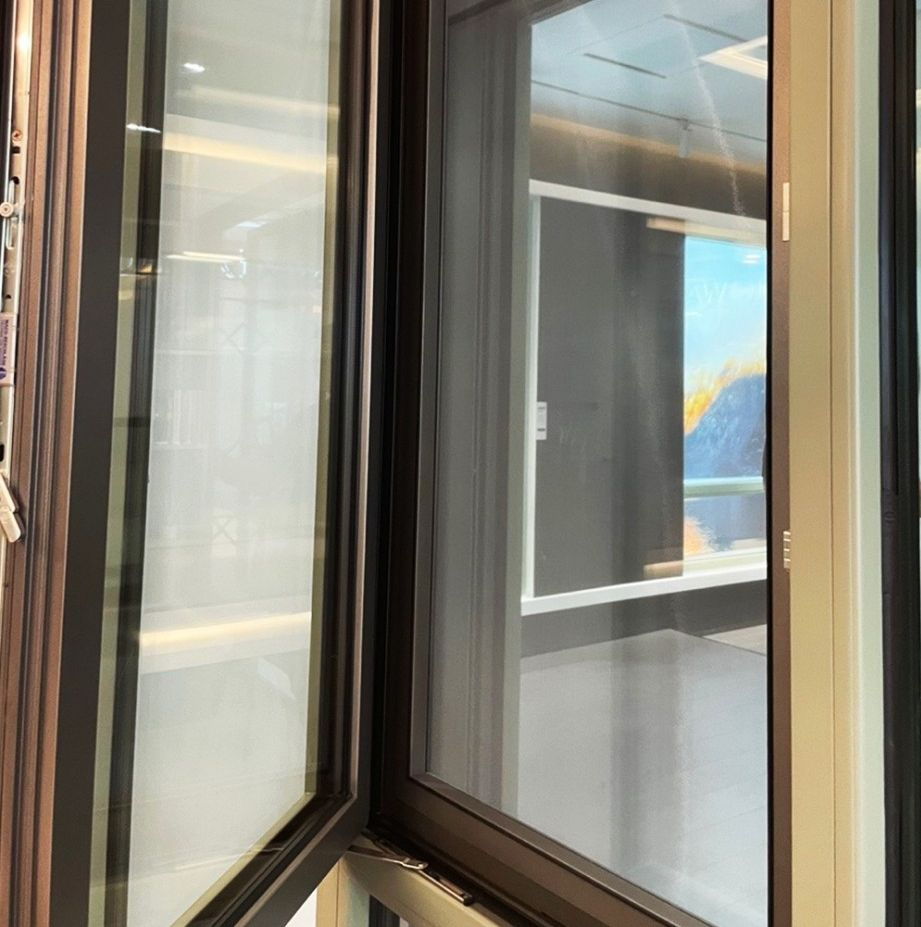 Customized Colours Wood Clad Aluminum Inward Awing Swing Metal Window for Apartment