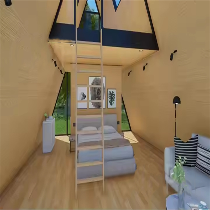 68sqm Luxury a Frame Small House Triangle House Villa Tiny Prefab Modular Home with Loft