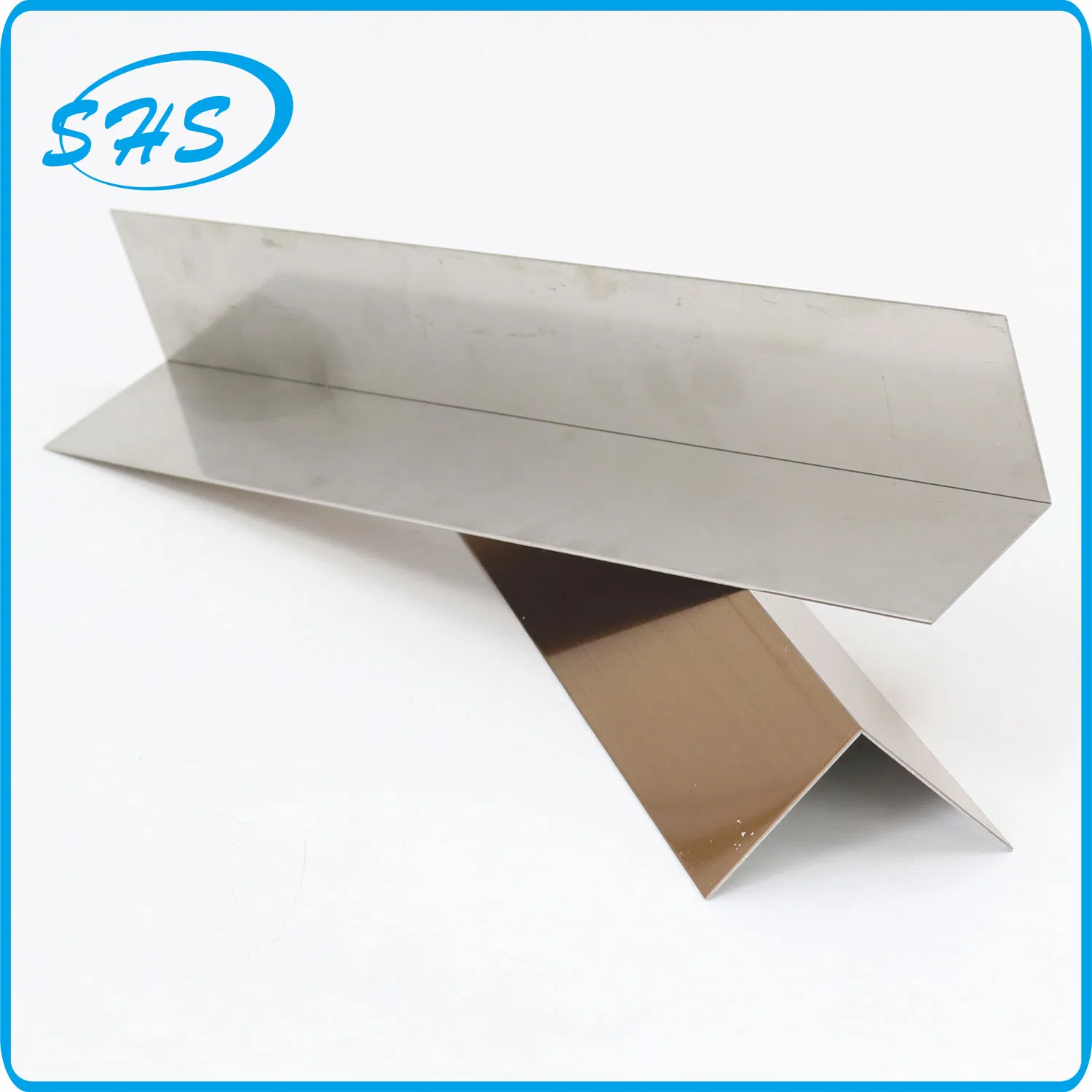 Stainless Steel V-Shape Angle Trims with Ti-Golden Color 800 G Mirror Finish as Construction Materials for Tile and Wall Corner