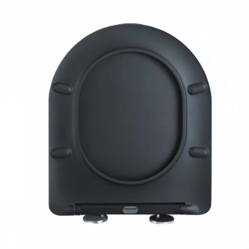 Matte Black Soft-Close Toilet Seat for Hotels, Offices, and Schools