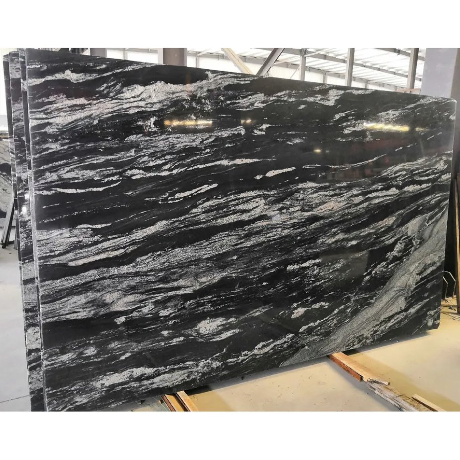Natural Stone Kitchen Granite Slab Tile Vanity Tops Island Top Black Granite Kitchen Countertop
