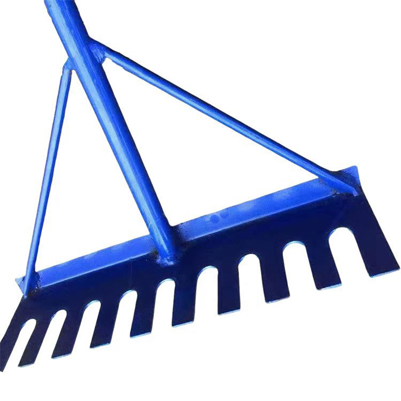 Hot Sale Steel Handle Serrated Rake Head Sand Pit Flat Sand Rake