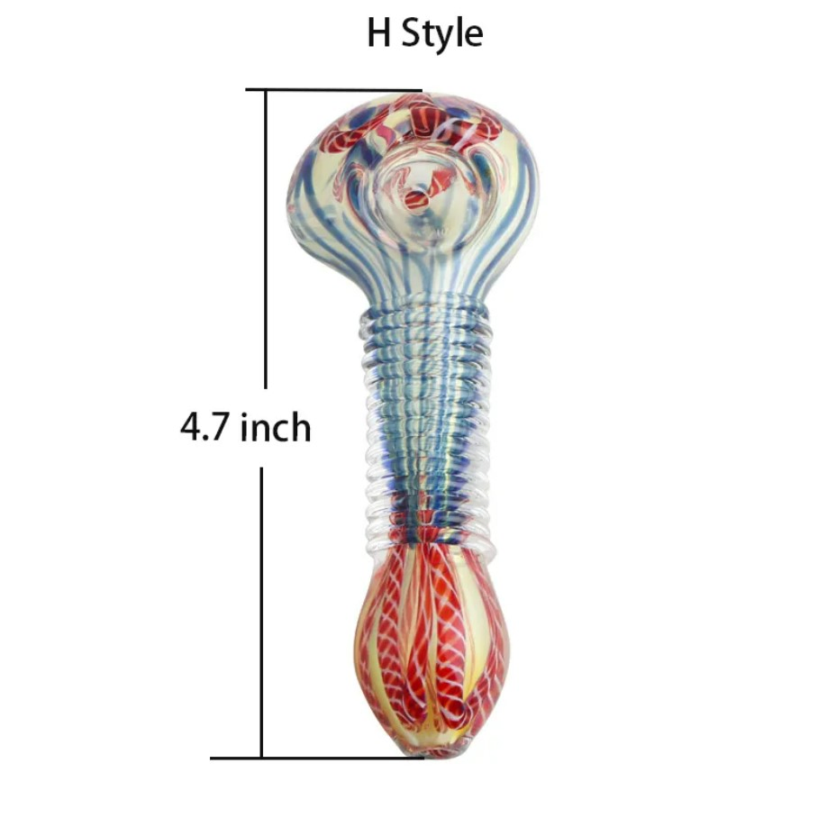 4.0-4.6 Inch Windmill Lollipop Color Spoon Hand Pipe Colorful Glass Pipe Mini Hand Glass Smoking Pipes