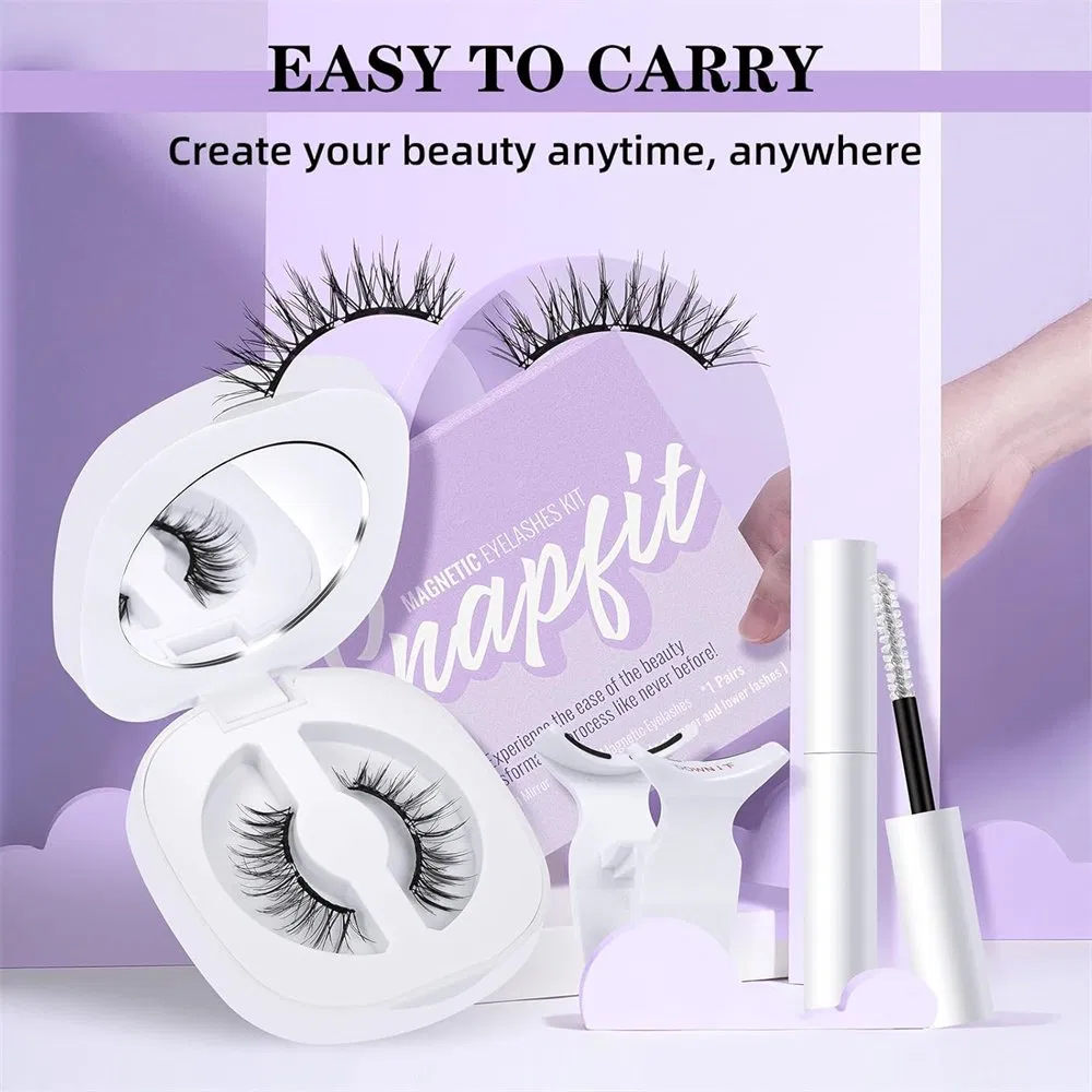 Magnetic Eyelashes with Applicator Soft Magnetic Eyelashes Natural Look Eyelashes Magnetics Lashes No Glue Needed Waterproof