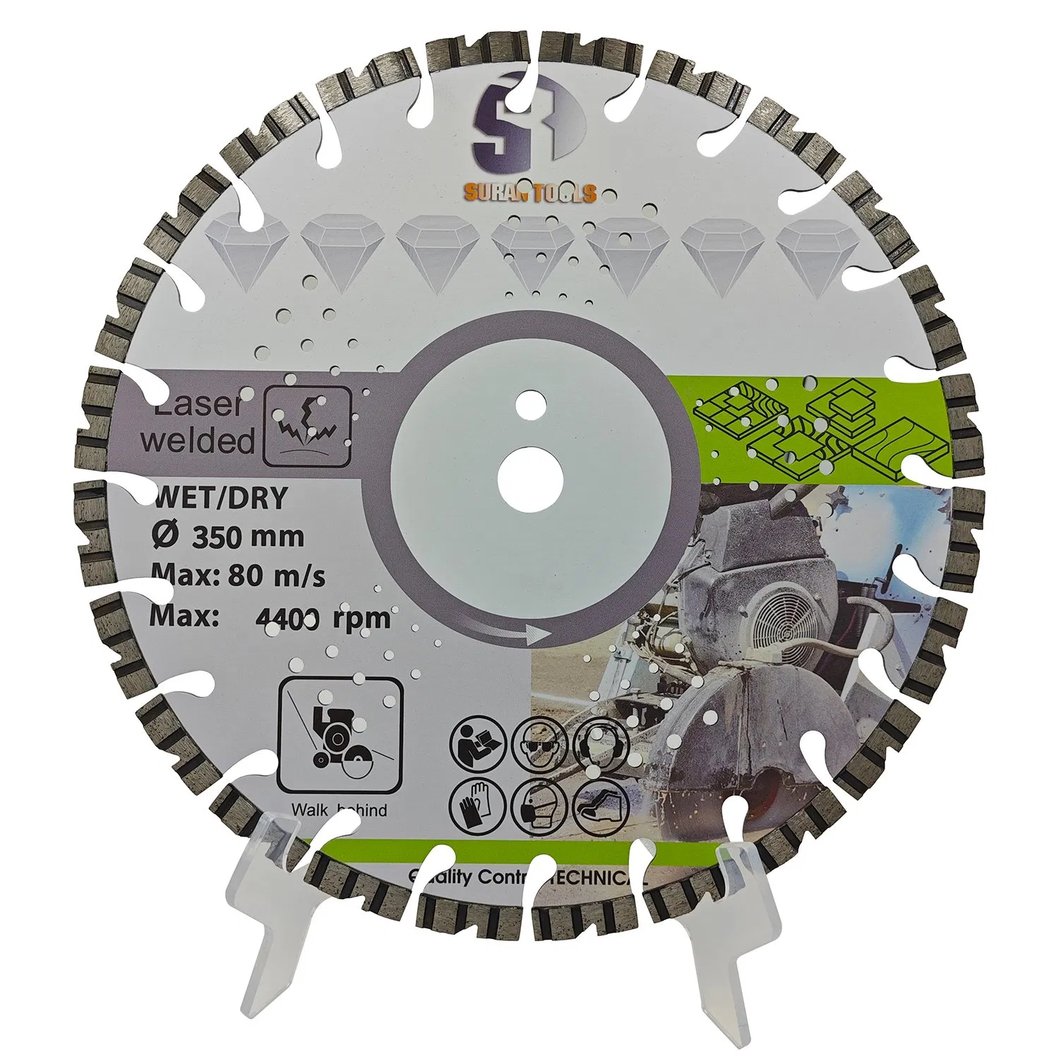 350mm Laser Welded Saw Blade for Asphalt Concrete Granite