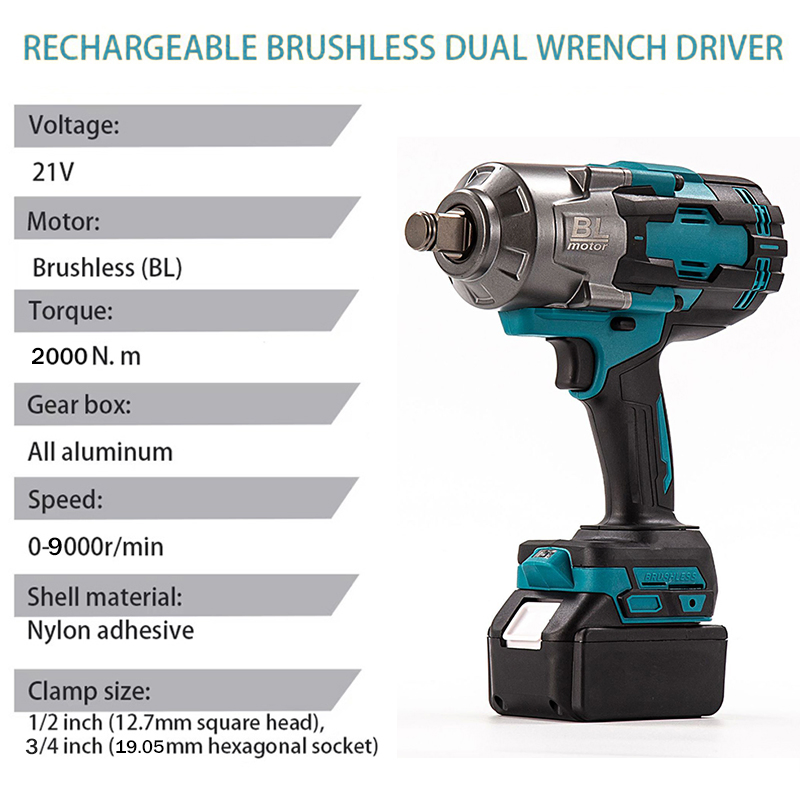 Гайковерт аккумуляторный Cisivis 21В 2000Нм