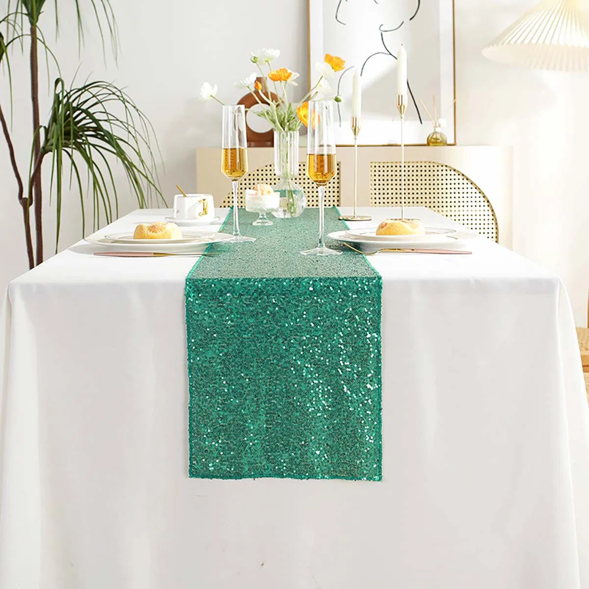Sequined Table Flag, Shining Desktop, Wedding, Wedding, Hotel, Home, Party, Event Decoration Tablecloth