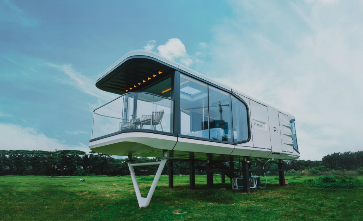Portable Prefab Home Modular Prefabricated Space Capsule House 29.8 Square Meters