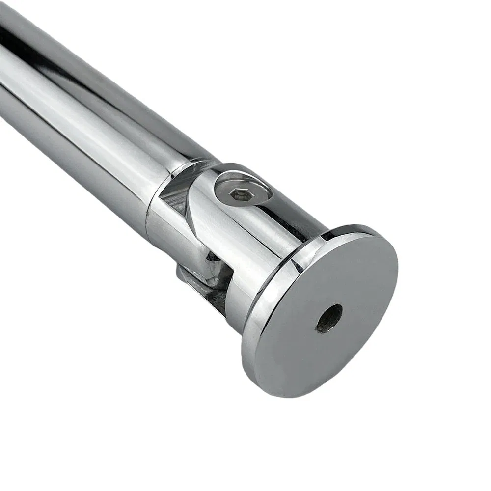 Adjustable Degree Wall to Glass Clamp Fixed Panel Shower Stabilizer Support Bar