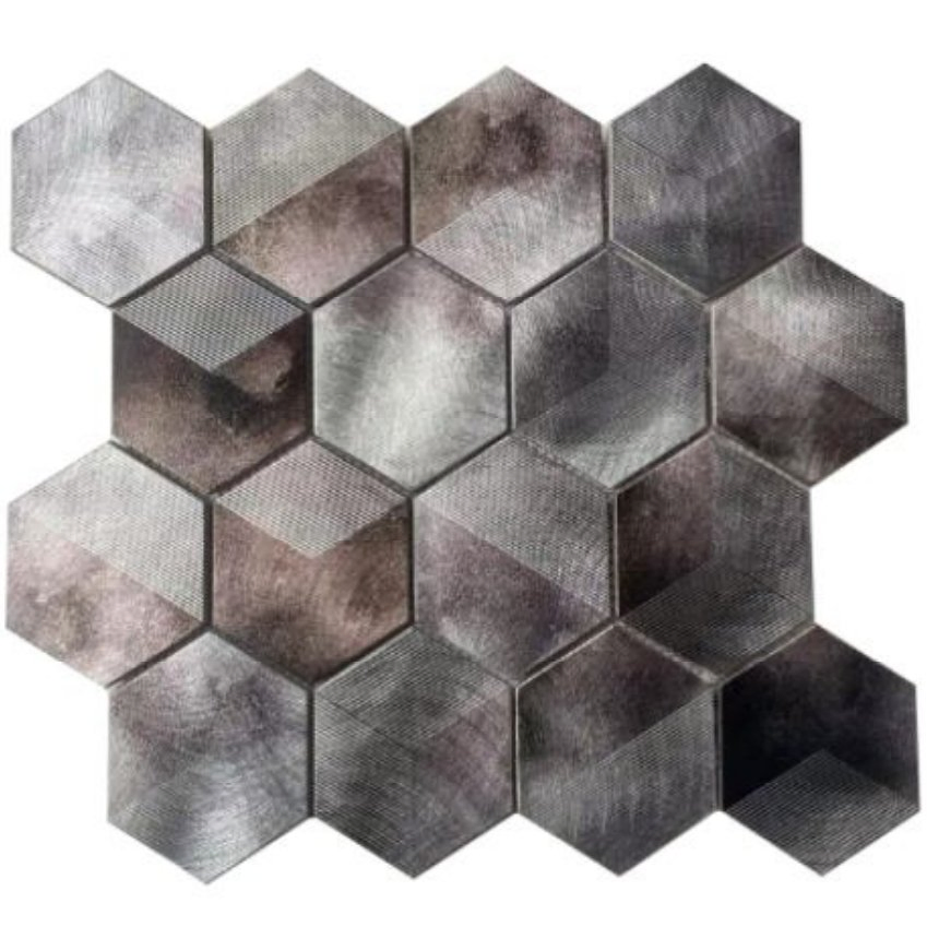 Stylish Hexagon Aluminum Mosaic Tiles for Contemporary Spaces