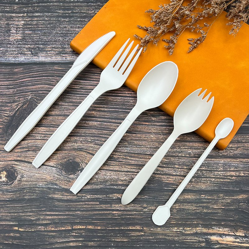 Biodegradable Forks and Spoons Disposable Corn Starch Eco Friendly Cutlery Set