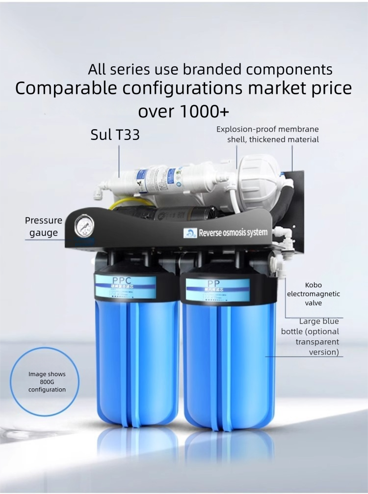 Customizable 800g Large Flow Commercial RO Reverse Osmosis Water Purifier