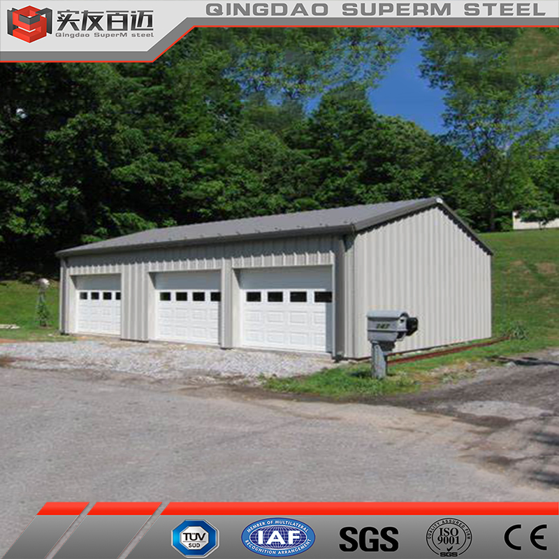 Prefabricated Double Slope Metal Carports Cheap Metal Garages for Sale