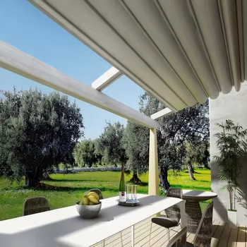 Sunshade Gazebo Waterproof Electric Awning Outdoor Retractable Roof