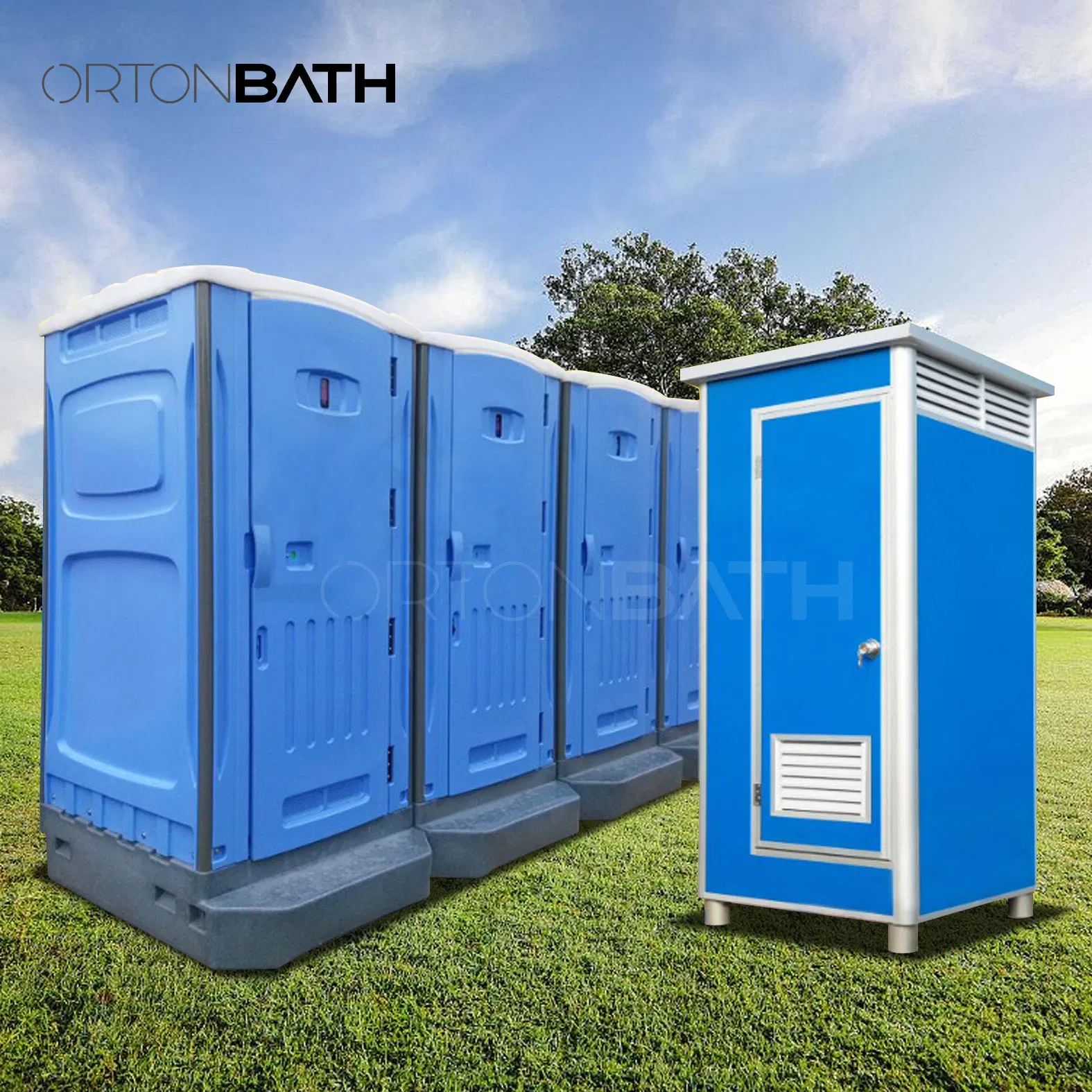 Ortonbath Mobile Toilets Suit Portable Emergency Use Public Construction Site Prefabricated Portable Chemical Outdoor Public Steel Mobile Toilet with Shower