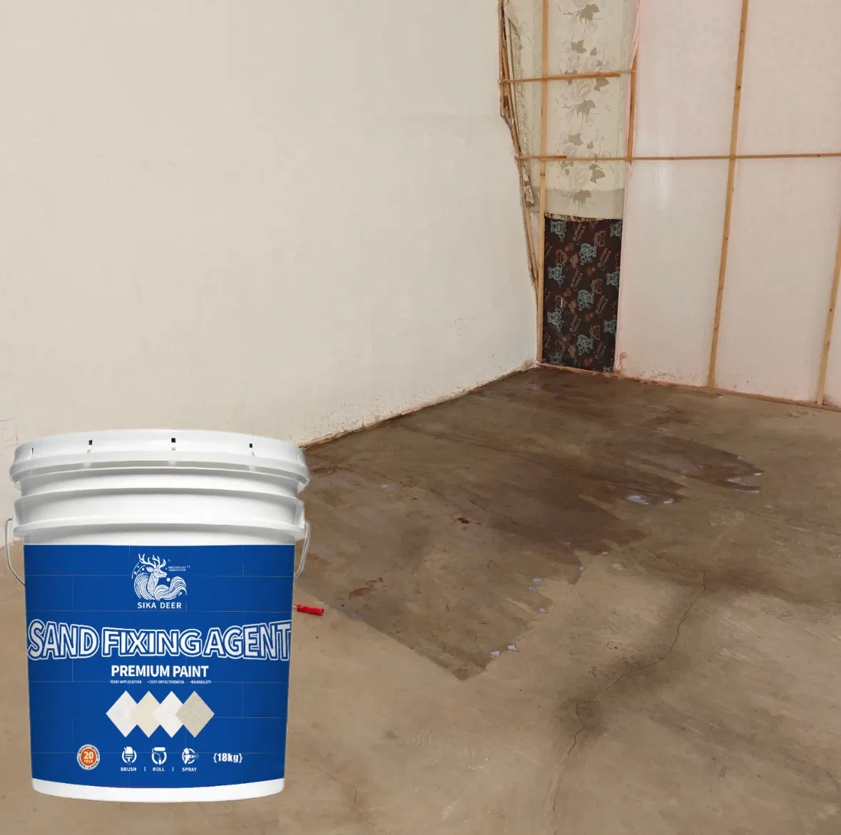 Polymer-Modified, Water-Based Soil Fixing Liquid Sand Fixing Coating