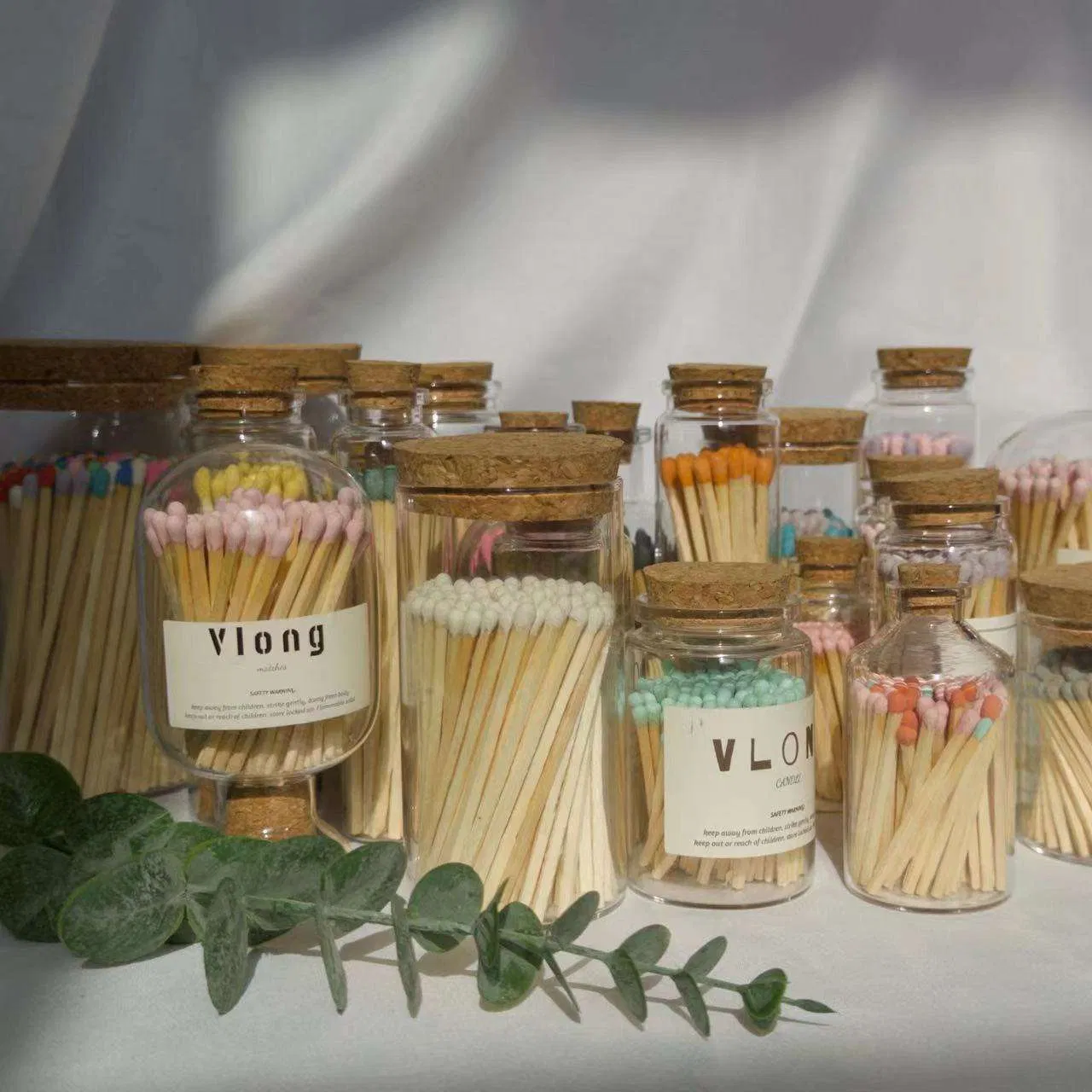 Customizable Glass Bottle Matches for Hotels and Homes