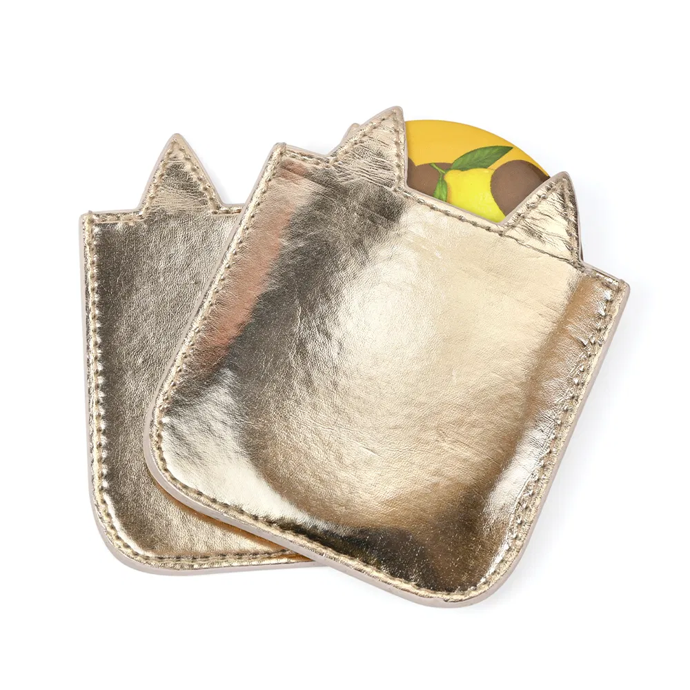 Round Cartoon Pocket Hand Mirror with All Kinds of Laser Bag