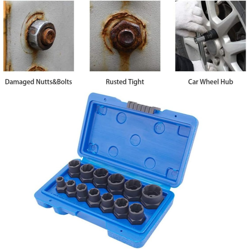 Ultimate 13PC 3/8 Inch Impact Bolt and Nut Removal Set