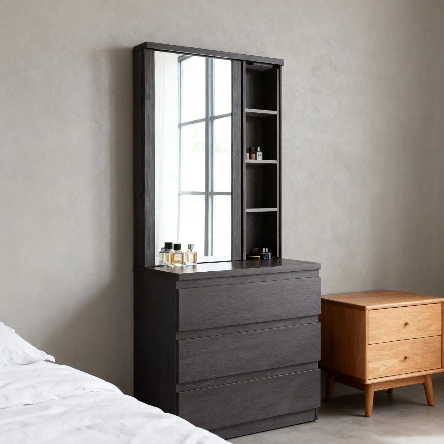 Modern High-End Full-Length Mirror Dressing Table Multifunctional Integrated