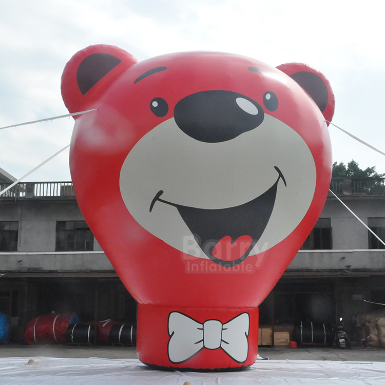 China Customized Bear Hot Air Balloon Shape Advertising Outdoor Inflatable Rooftop Balloon
