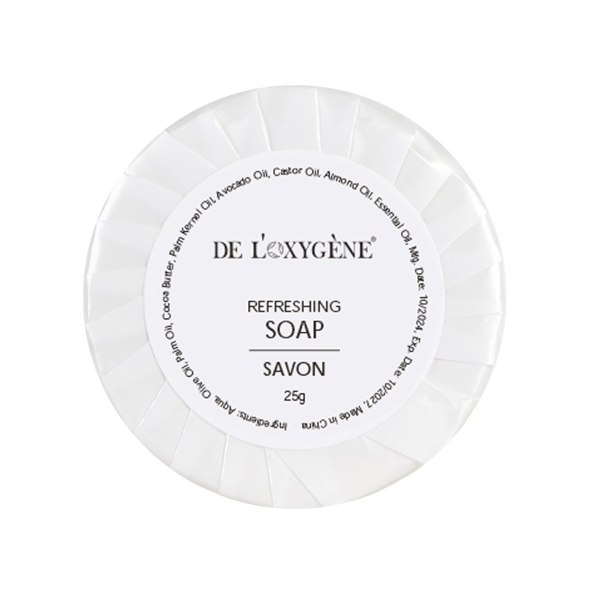 5 Star Hotel Travel Natural Soap Bar Hotel Amenities Bath Body Soap Bar Round with Label