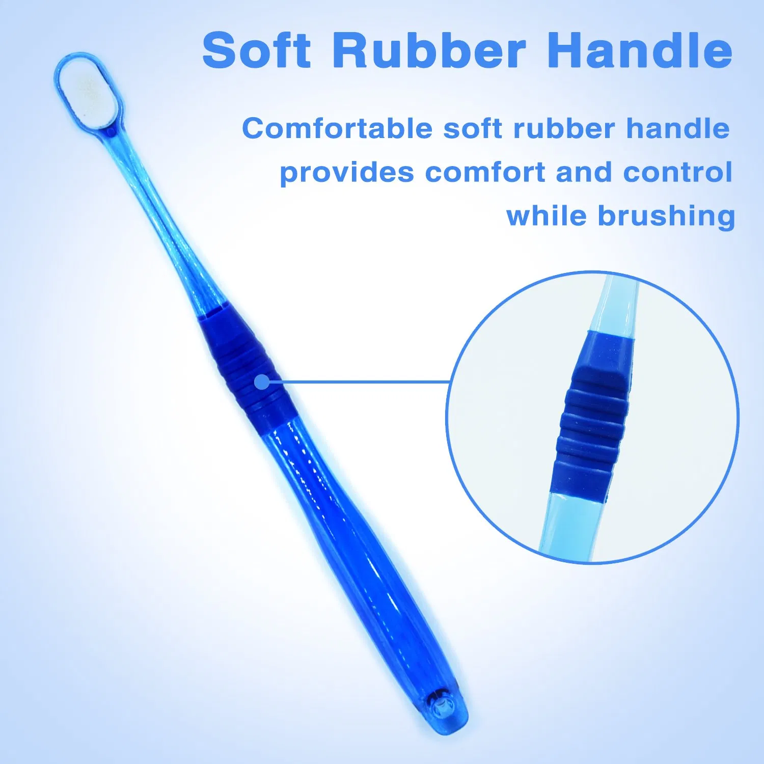 OEM 10000+ Soft Bristles Transparent Handle Plastics Adult Toothbrush