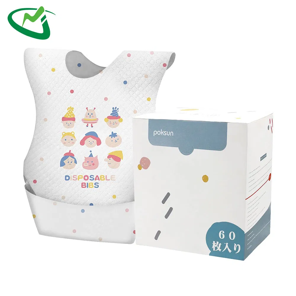 Disposable Bibs Leak-Proof Liner & Reusable Fastener Disposable Baby Bibs