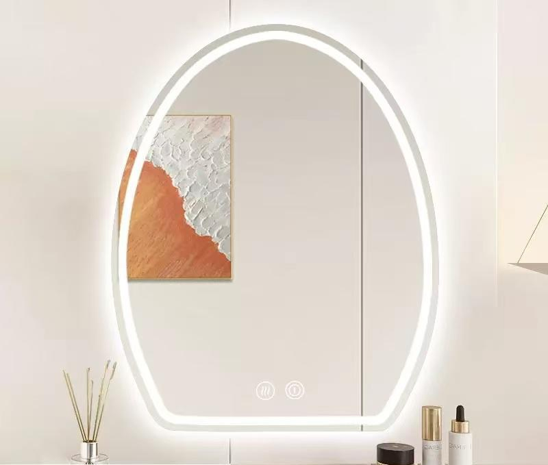 Oval Defogging Glass Modelling Mirror Smart LED Bathroom Mirror with Light.
