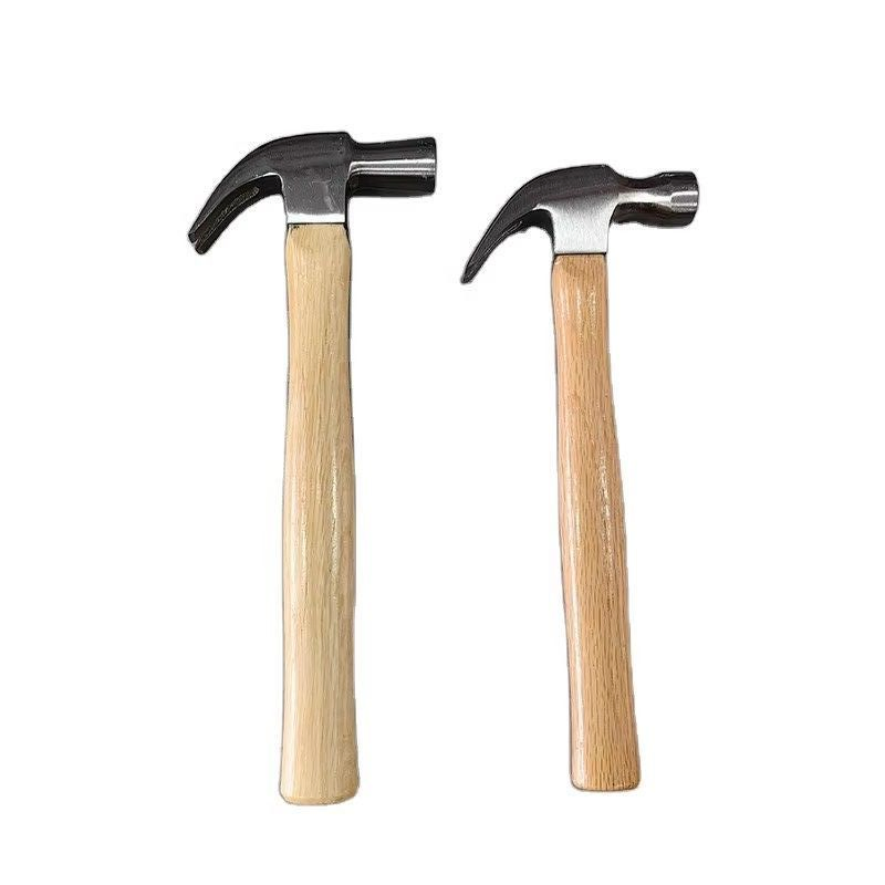 Wholesale High Quality Claw Hammer with Wooden Handle 0.25kg-0.75kg Customizable OEM