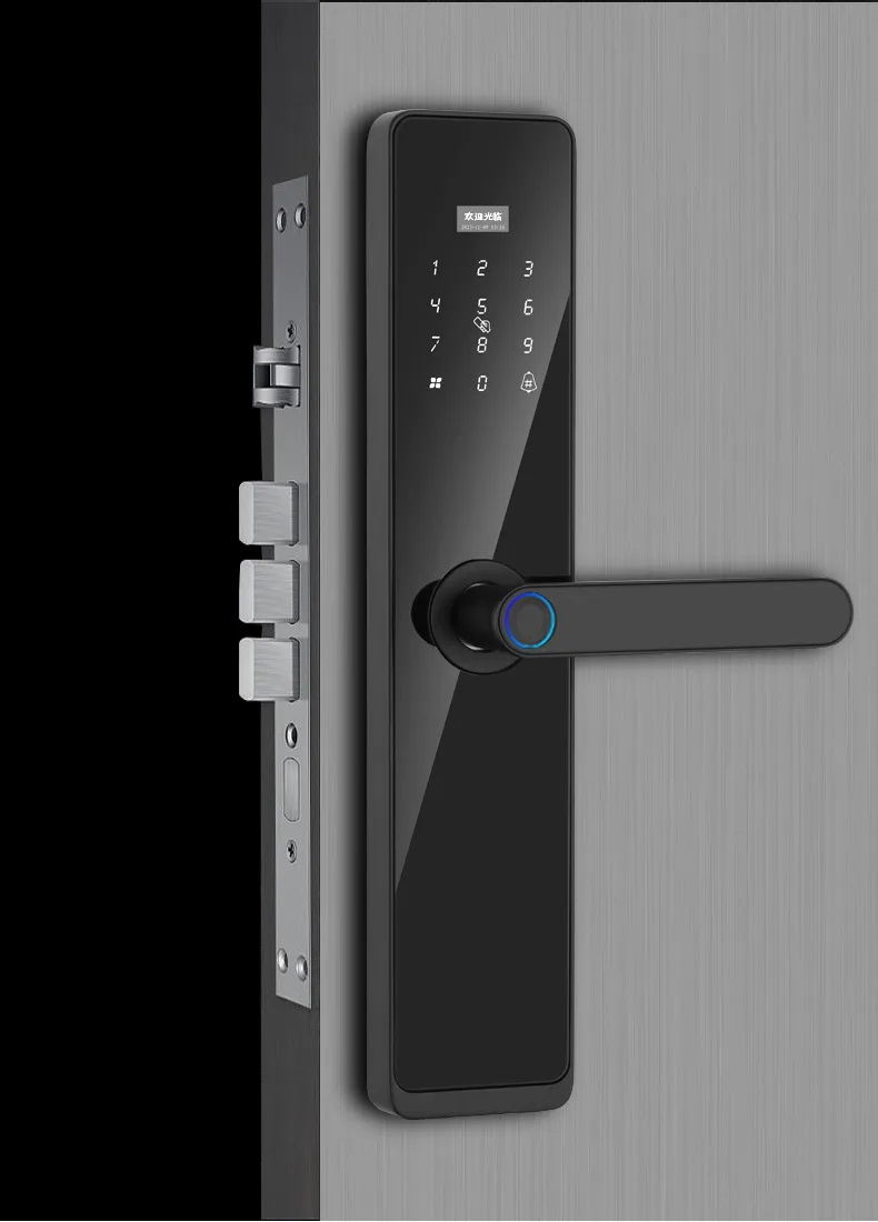 Advanced Smart WiFi Digital Door Lock Code RFID IC Card Fingerprint Recognition Smart Lock