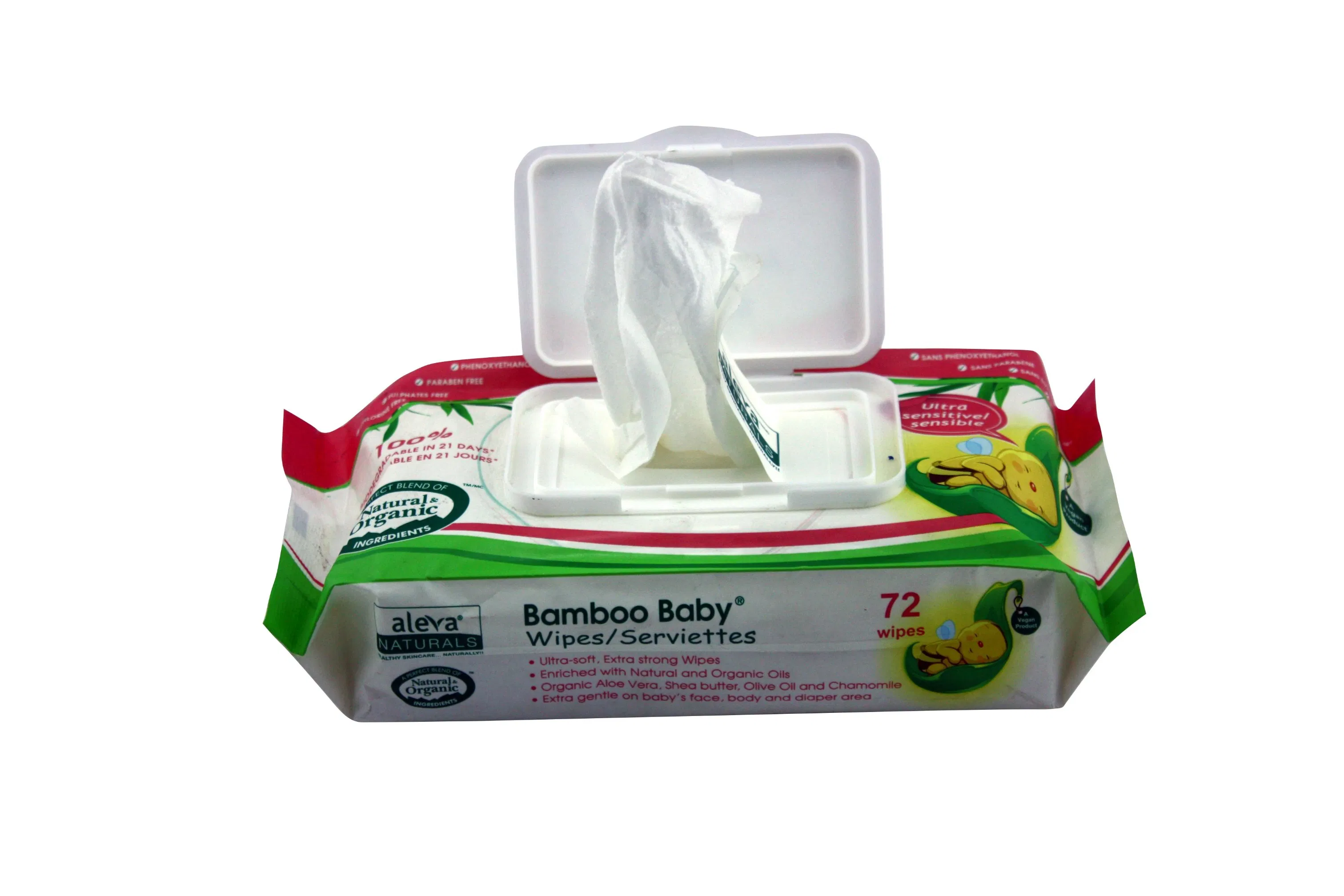 2024 High Quality Private Label Alcohol Free Vitamin Aloe All Natural Wet Wipe