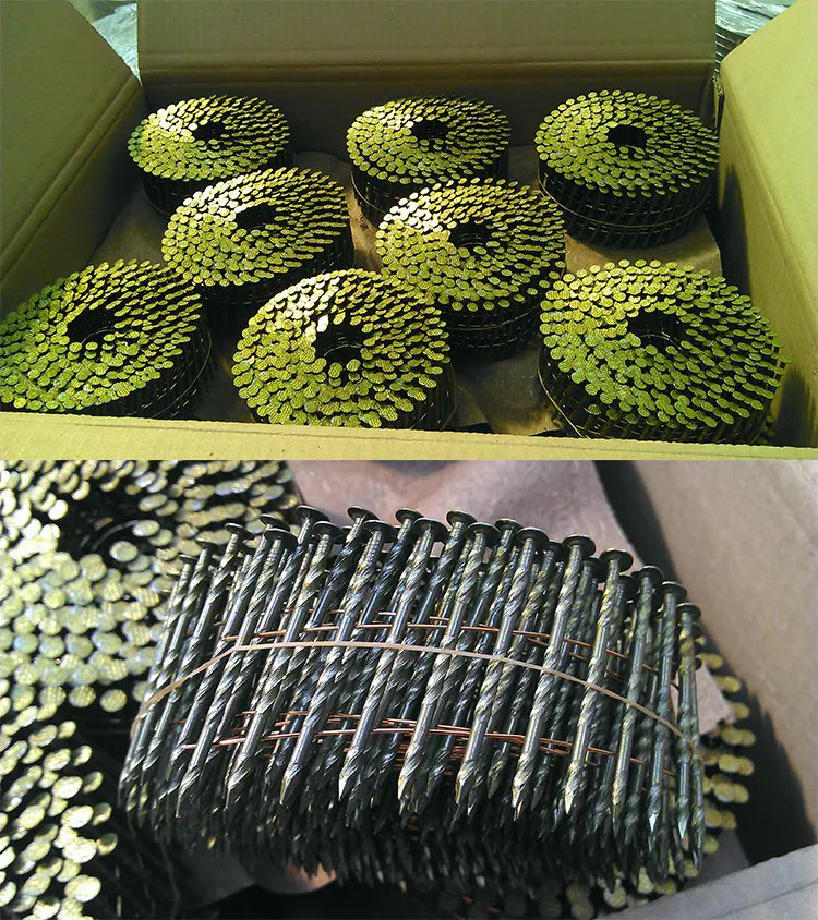 Wholesale 1 3/4 Coil Roofing Nail Galvanized Steel Common Nail with Smooth Shank 3 1/4 Galvanized Ring Shank Pallet Coil Nail