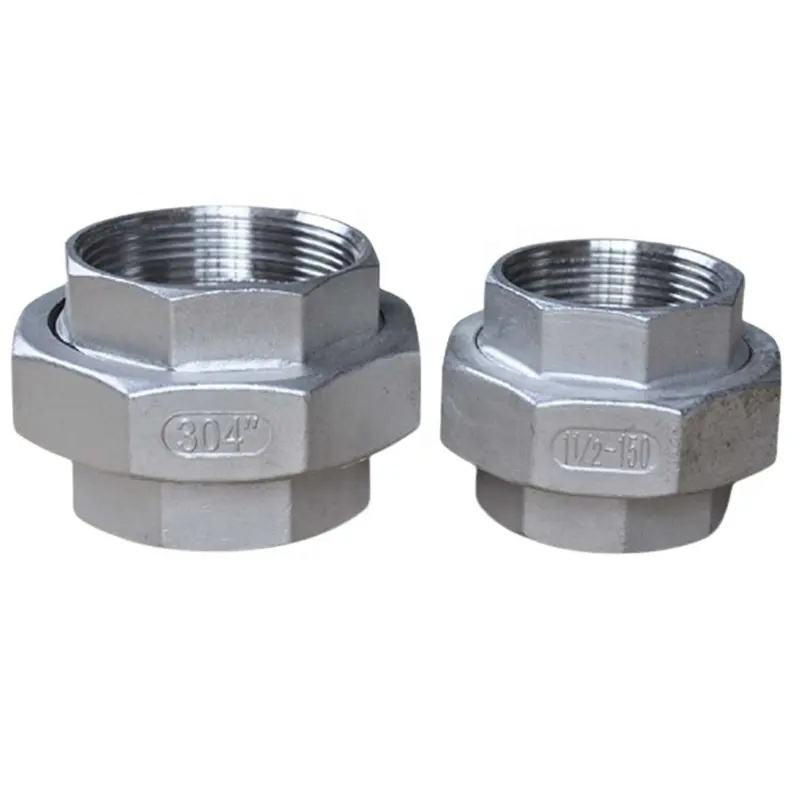 304 Stainless Steel Different Types Female Joint Pipe Transition Fittings Union