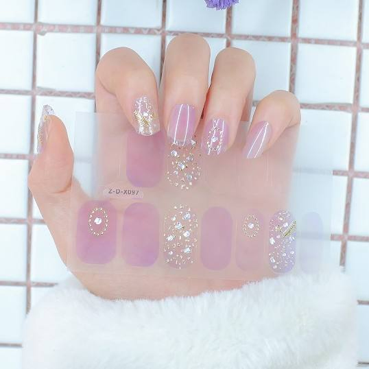 Tiktok Hot Sell Nail Sticker Colorful Series Stickers New Nail Enhancement Stickers