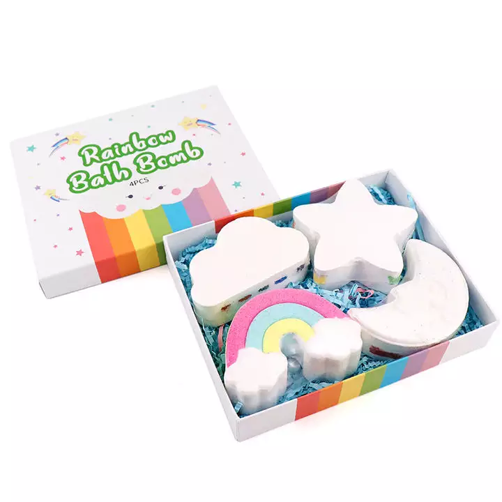Wholesale Private Label Colorful Bubble Bombe De Bain Clouds Bath Fizzies Organic Rainbow Bath Bomb