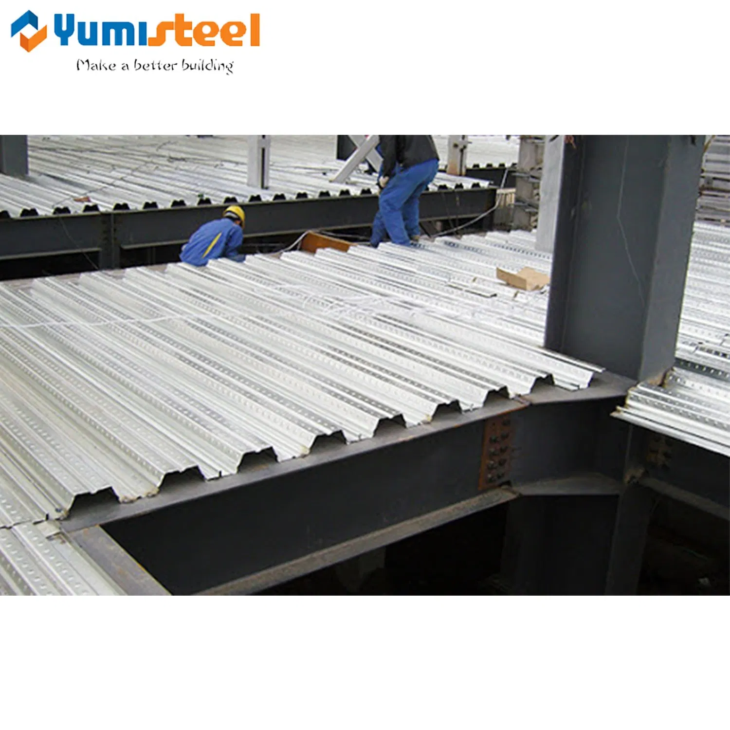 0.8mm Metal Builidng Material Galvanized Flooring Slap Corrugated Decking Steel Sheet