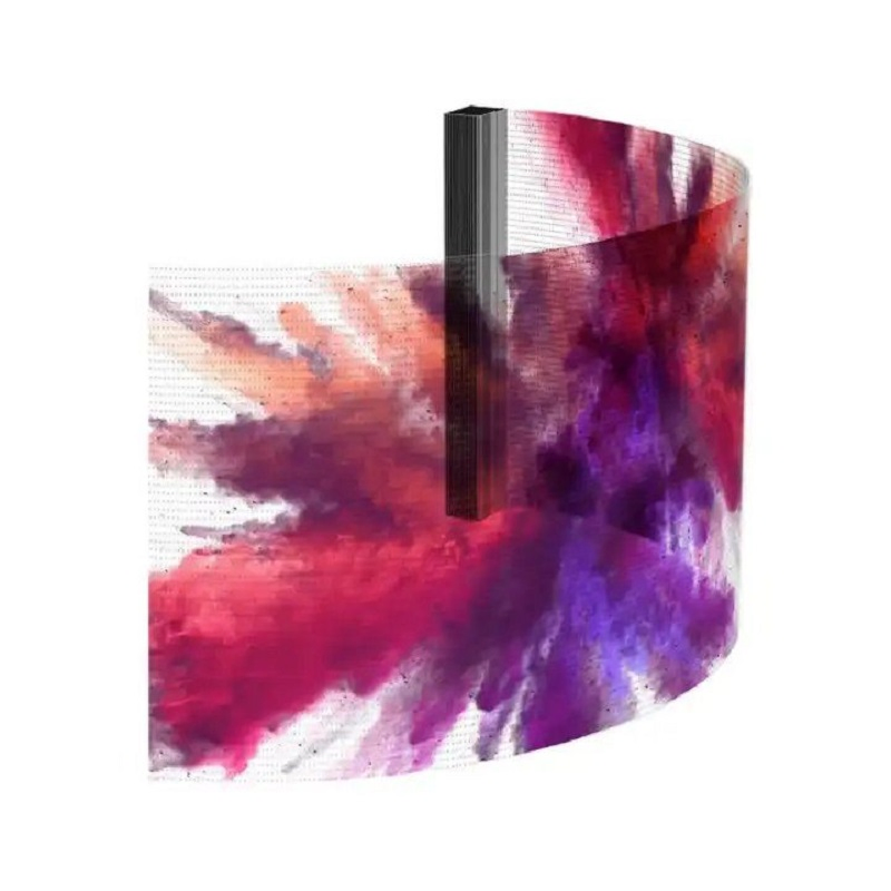 HD Sticky Flexible Transparent Film LED Display for Store Front Window Advertising