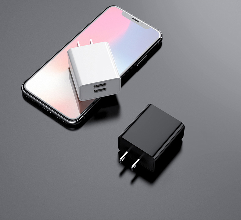 Сетевой зарядник с USB и Type-C для США, 5V 2A