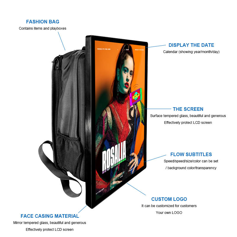 Factory Wholesale 22 Inch Mobile Billboard with Auto Brightness Sensor